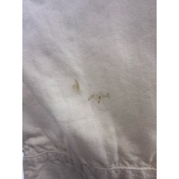 Jacket Tudor court size 4x women's White denim  2 big pockets dirty spots - Picture 15 of 16
